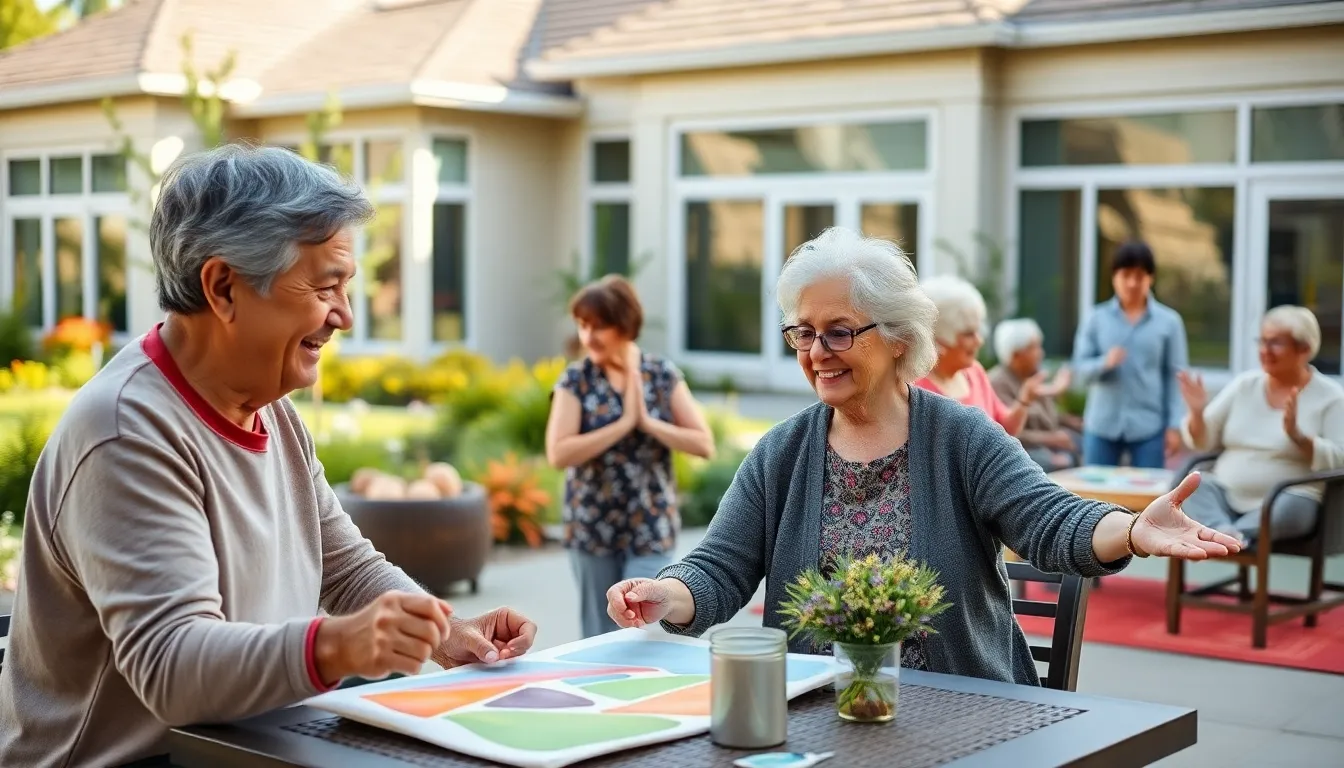 seniors engaging in activities at a vibrant retirement community.
