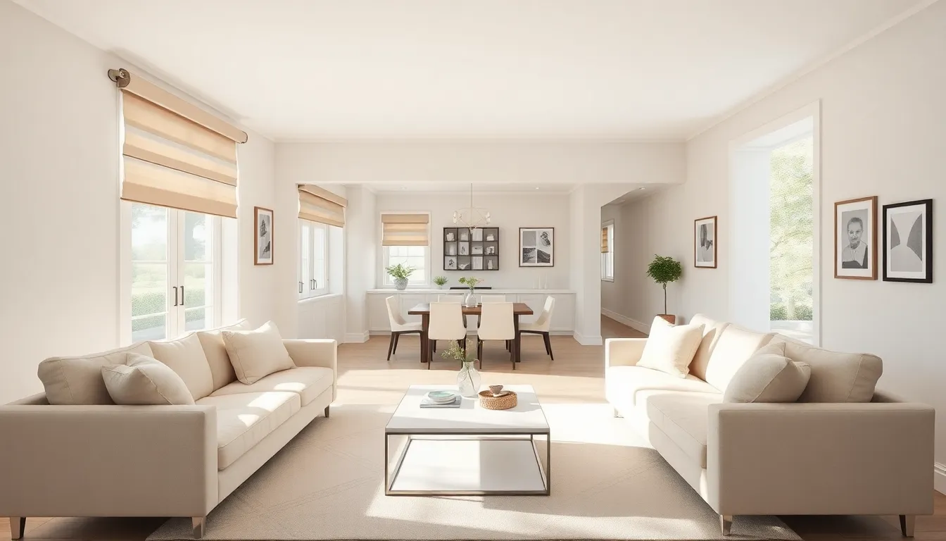 cozy living room designed for retirees with accessibility features.